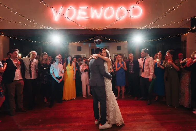 A couple on the dancefloor at Voewood, one of the most stunning Norfolk Wedding photography
